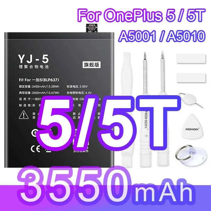NOHON Replacement Battery for OnePlus 7T 8T 9RT 10T 12 11 9 8 7 6T 6 5T 5 7TPro Phone Batteries BLP801 BLP685 BLP745 BLP743