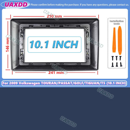 UAXDD Android pannello telaio auto per il 2009 VW TOURAN PASSAT GOLF TIGUAN T5 9 10 POLLICI cavo cablaggio video decodificatore navigazione canbus