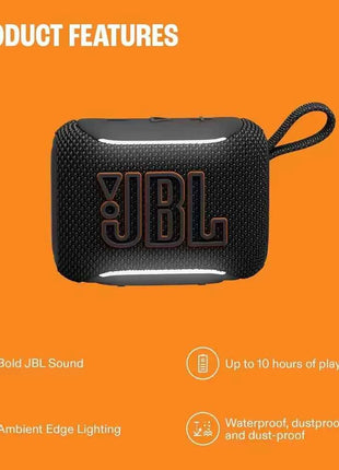 JBL Go 5 Altoparlante Portatile Impermeabile, Resistente alle Cadute, Suono Leggendario, Luce Ambientale, Stereo AirTouch e Multi-Altoparlante Auracast