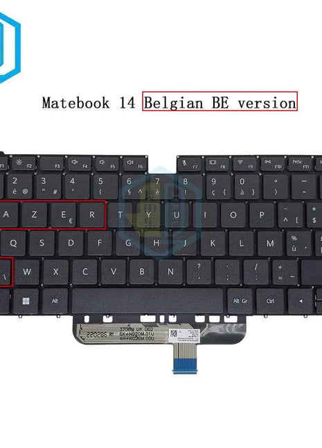 Belgian AZERTY French Keyboard For Honor MagicBook 14 15 Pro Nb1-WAQ9HNR Boh-WAH9HN HBL-W19 W29 Belgium EU Notebook Keyboards