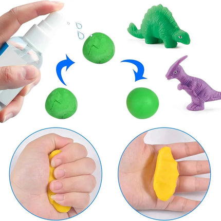 Set di giocattoli in argilla per bambini da 32 pezzi per età 4-6 Strumenti per modellare dinosauri e animali Accessori per impasto creativi Regalo per bambini