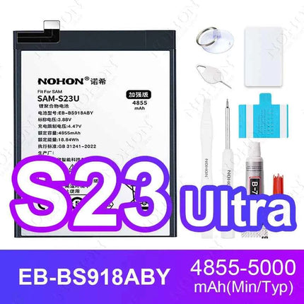 NOHON Phone Battery for Samsung Galaxy S24 S23 S22 Ultra S21 S20 Plus S10 S10E S9 S8 S7 S6 S10+ S20+ S21+ S23+ S24+ Batteries