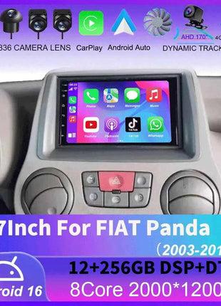 7" Car Radio Android 16 For FIAT Panda 2003 2004 2005 2006 2007 -2012 Stereo Multimedia Player Navigation Autoradio Carplay Auto