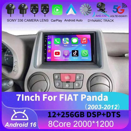 7" Car Radio Android 16 For FIAT Panda 2003 2004 2005 2006 2007 -2012 Stereo Multimedia Player Navigation Autoradio Carplay Auto