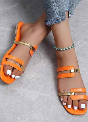 Scarpe da donna Summer Flats Flip flop Dress Shallow Casual donna Slides roma Open-toe pantofole da donna Slingback Sandals2023