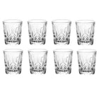 Set Bicchieri in Vetro Inciso 50ml con Rilievi per Spirits Tè e Acqua - 2/4/6/8/12 Pezzi