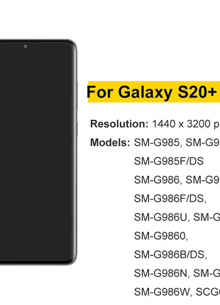 Super Amoled Per Samsung Galaxy S20 Plus G985 G986 Display LCD Touch Screen Digitizer con Cornice Per Samsumg S20 + Sostituzione