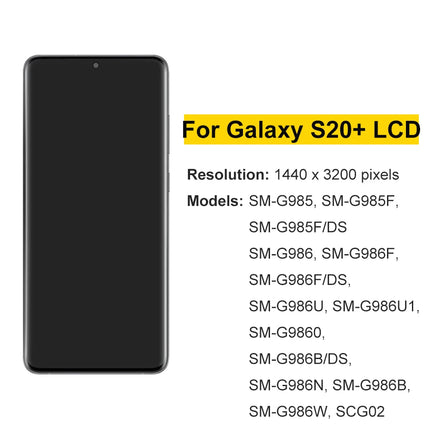 Super Amoled Per Samsung Galaxy S20 Plus G985 G986 Display LCD Touch Screen Digitizer con Cornice Per Samsumg S20 + Sostituzione