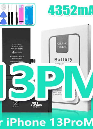 0 Cycle High Capacity Battery For iPhone 11 11Pro 12Pro 12 13 14 13Pro 14Pro Max Mini Phone Bateria + Free Tool Kit