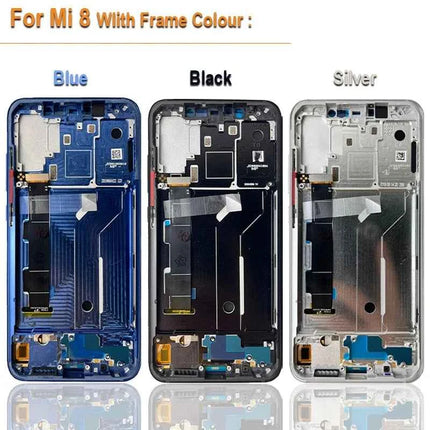 6.21 ''Super AMOLED LCD Per Xiaomi Mi 8 LCD M1803E1A Display Touch Screen Digitizer Assembly Parti di Ricambio Per Mi 8 Schermo