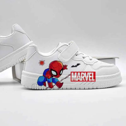 Scarpe Sportive Casual per Bambini, Sneakers Antiscivolo con Stampa Cartoon alla Moda, Scarpe da Esterno in Pelle PU per Studenti