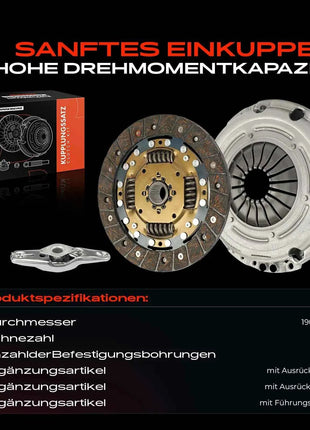 Kit Frizione Frankberg 1x per VW Polo 9A 9N Polo Notchback 9A2 9A4 9A6 9N2 Skoda Fabia I 6Y2 Fabia I Combi 6Y5 02T141153Q