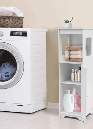 Bathroom Storage Cabinet White PVC Cupboard Shelf 28*25*90cm Tissue Storage Rack Organizer Bathroom Toilet Furniture