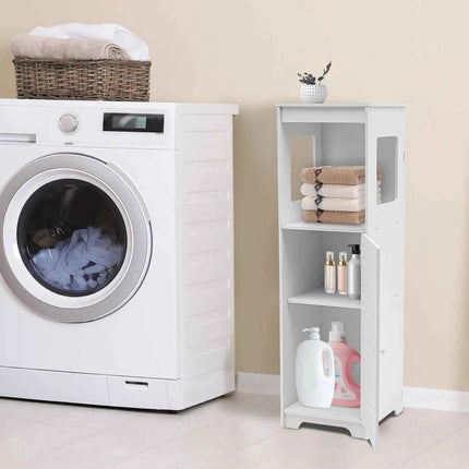 Bathroom Storage Cabinet White PVC Cupboard Shelf 28*25*90cm Tissue Storage Rack Organizer Bathroom Toilet Furniture