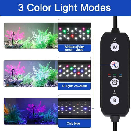 75-90CM Fish Tank Dimmable Iighting LED light Aquarium Plant Growth Iight With Timer And Power-off Memory Function 100-240V IP65