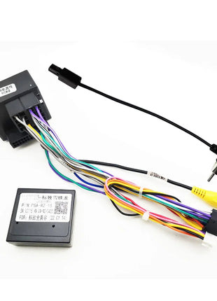 CAN Bus decoder quadlock harness, BSI SWC retention, 16 pin P&P Android radio frame, for Peugeot 208 2008 308 Citroen C4 C3