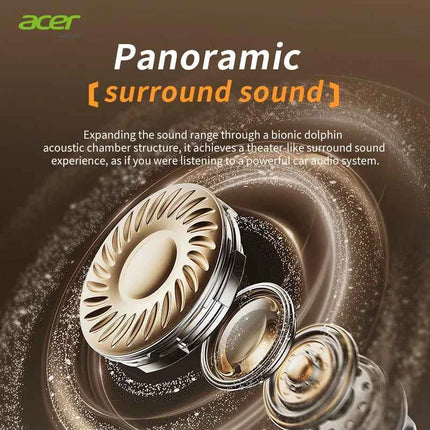 Acer Ohr546 Bluetooth Headphones 2025 New Model Wireless Earphones In-Ear Design Comfortable to Wear for Sports, Running, and Calls, Noise Reduction, Compatible with Mobile Phones, Tablets, and Laptop Devices