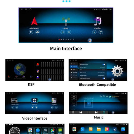 9 "Android 14 Car Multimedia Player For Mercedes Benz ML GL W166 X166 2012-2015 Radio CarPlay Stereo GPS Navigation Audio Screen
