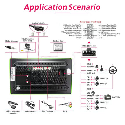 Cavo Adattatore 16 Pin per Navigazione Radio Auto Android, Cavo Adattatore 21 Pin 69 Pin per Hyundai Sonata 2019 K3