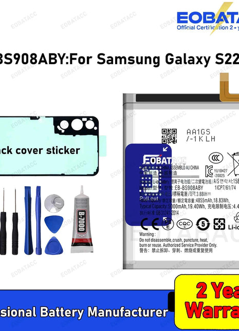 2026 Years New EB-BS901ABY  EB-BS906ABY EB-BS908ABY Battery For samsung Galaxy S22 /S22 plus /S22 Ultra Batteries+Tools