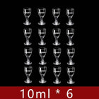 Set Mini Calici Shot 10/15/25ml Trasparenti con Piede Alto per Liquori e Spirits