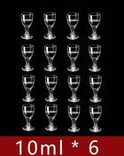 Set Mini Calici Shot 10/15/25ml Trasparenti con Piede Alto per Liquori e Spirits