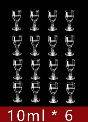 Set Mini Calici Shot 10/15/25ml Trasparenti con Piede Alto per Liquori e Spirits