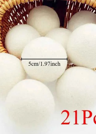 Palline Asciugatrice in Lana Naturale Riutilizzabili - Ammorbidente Ecologico per Lavatrice