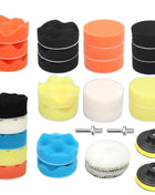 Set di 31 Tamponi per Lucidatura Auto da 3 Pollici, Tamponi in Lana con Adattatore per Trapano e Piastre di Supporto, Kit per Detailing Auto, per Lucidatura e Rimozione Graffi