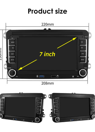 Lettore autoradio Android per VW Polo Golf 5 6 Plus PASSAT JETTA TIGUAN TOURAN SHARAN SCIROCCO CADDY Carplay Audio USB WIFI GPS