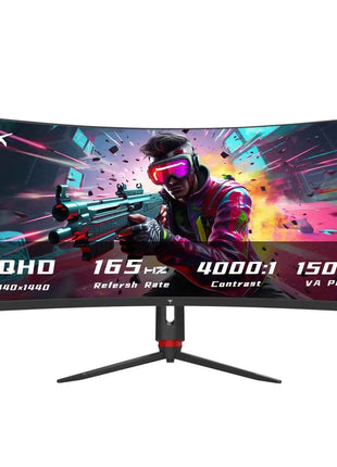 KTC 34 Inch Ultrawide Monitor, 165Hz WQHD 3440X1440 Curved Gaming Monitor, 1500R PC Monitor, HDR, FreeSync & G-Sync HDMI H34S18S