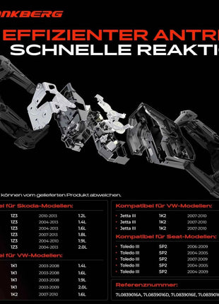 Serratura Porta Posteriore Destra Frankberg 1x per VW Golf Plus V VI Variant Jetta IV Touareg Touran Seat Toledo III Skoda 7L0839016A