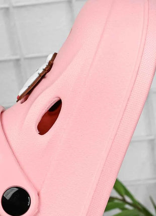 Pantofole per bambini con fiocco Hello Kitty, sandali estivi leggeri e traspiranti per bambine, scarpe da spiaggia