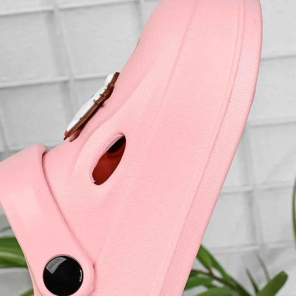 Pantofole per bambini con fiocco Hello Kitty, sandali estivi leggeri e traspiranti per bambine, scarpe da spiaggia