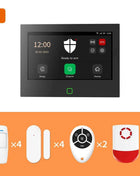Staniot 7 inch Home Alarm System Wireless WiFi 4G Tuya Smart Security Protection Kit Built-in 115dB Louder Siren 5000mAh Battery