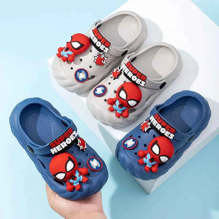 Ciabatte Marvel per bambini Cartoon EVA Fashion Summer Flat Shoes per ragazzi Ciabatte da casa con fondo spesso antiscivolo Nero Khaki Taglia 24-35