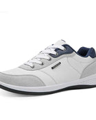 YRZL Men Shoes Spring Autumn Waterproof Walking Sneakers Leisure Male Leather Sports Shoes Non-Slip Footwear Tennis for Men