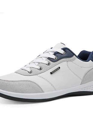 YRZL Men Shoes Spring Autumn Waterproof Walking Sneakers Leisure Male Leather Sports Shoes Non-Slip Footwear Tennis for Men