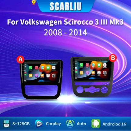 Android 16 For VW Volkswagen Scirocco 3 III Mk3 2008-2014 9 inch 8 Core WIFI Bluetooth Auto Navigation System Radio Multimedia