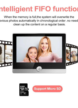 Videocitofono WiFi 3MP 5GHz 2.4GHz con Telecamera Spioncino 1080P Tuya Smart Life, Rilevamento Movimento PIR, Batteria 5000mAh e Visione Notturna IR