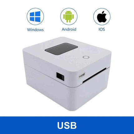 YHDAA 4 Inch Thermal Shipping Label Printer, Support Receipt Printing Waybill Printer 4x6, USB/WIFI/BT Connection Optional
