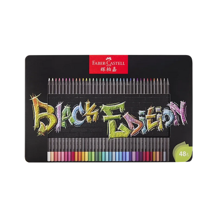 Faber-Castell Oil-Based Colored Pencils Set 48/72 – Professional Sketch & Coloring Pencil Set in Metal Tin Box