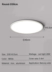 White Dia30CM / 3 Color No Remote