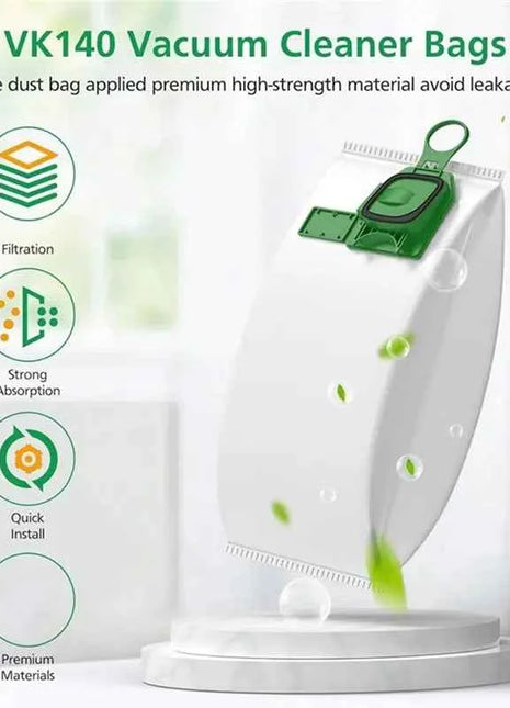 【RABATT】For Vorwerk Kobold Kobald VK140 VK150 Replacement Dust Bag Non-Woven Material Vacuum Cleaner Spare Part 20PCS