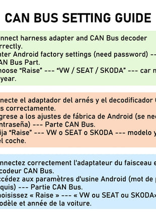 Quadlock Wiring Harness Adapter, CAN Bus Decoder, SWC, Plug & Play, 16 Pin Android Radio Cable, for VW PQ35 Golf Jetta Polo Caddy