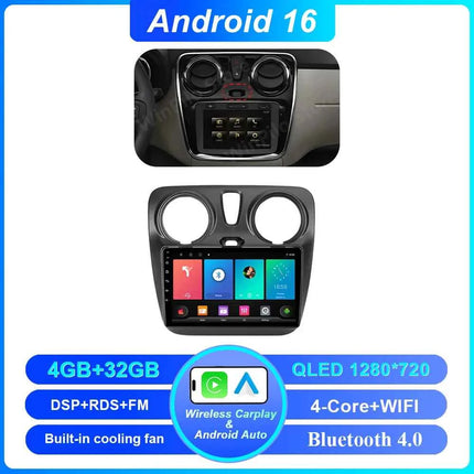 Android 16 Car For Renault Dokker Lodgy Dacia 2012 - 2020 Auto Radio Multimedia Player Android Auto Carplay Navigation GPS Wifi