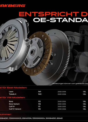 Kit Frizione Frankberg 1x per VW Golf IV 1J1, Golf IV Variant 1J5, Bora 1J2, Bora Variant 1J6, Seat Leon 1M1 621300609
