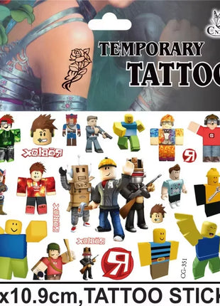 Set di Favori per Feste di Compleanno a Tema Roblox - Braccialetti Slap, Timbri e Adesivi per Bambini, Riempitivi per Sacchetti Regalo e Decorazioni per Feste