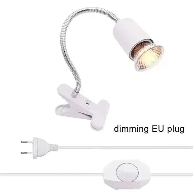 75W Halogen Bulb for Reptile Heat Lamp Adjustable Gooseneck Aquarium Tank Heating Lamps for Tortoise Lizard Snake Terrarium