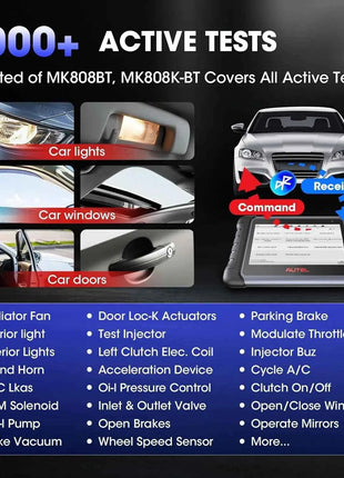 Autel MaxiCOM MK808K-BT Bidirectional Bluetooth OBD2 Scanner same as MK808BT Pro MK808Z-BT Automotivo Car Diagnostic Scan Tool